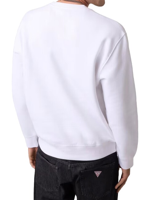 REGULAR AMERICAN Sweat-shirt &agrave; col rond blanc pur - Pulls molletonn&eacute;s