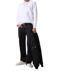 GUESS JEANS REGULAR AMERICAN Sweat-shirt &agrave; col rond blanc pur - Pulls molletonn&eacute;s - 5