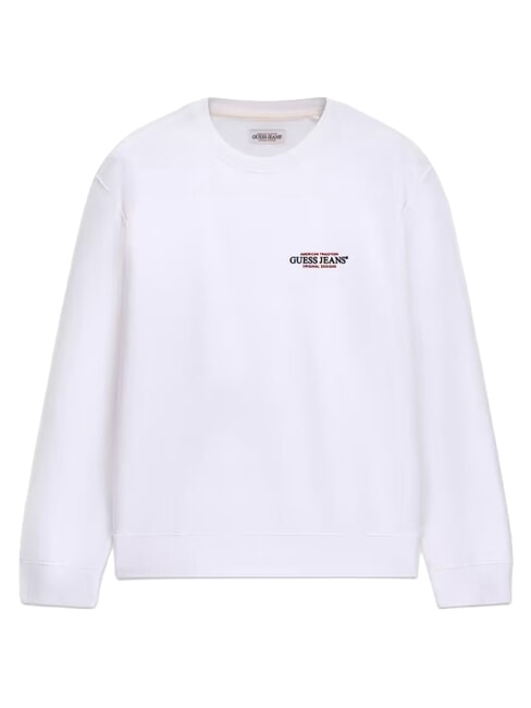 REGULAR AMERICAN Sweat-shirt &agrave; col rond blanc pur - Pulls molletonn&eacute;s
