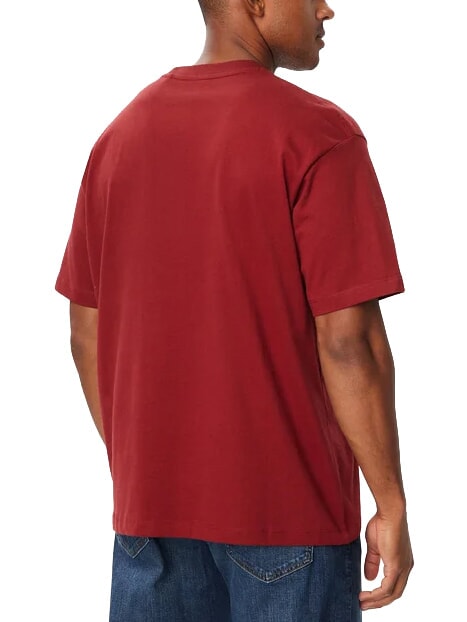 MINI TRIANGLE T-shirt en coton rouge du vignoble - T-shirt