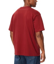 GUESS JEANS MINI TRIANGLE T-shirt en coton rouge du vignoble - T-shirt - 2