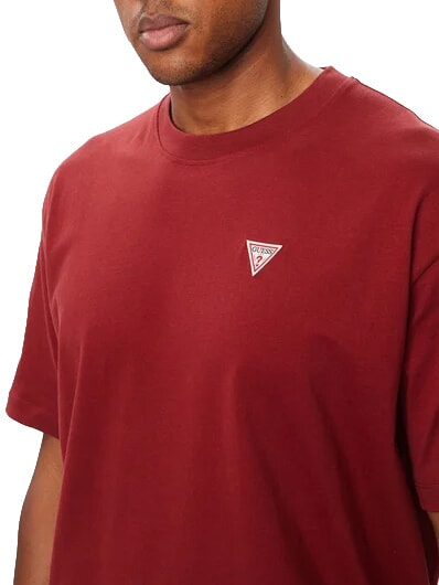 MINI TRIANGLE T-shirt en coton rouge du vignoble - T-shirt