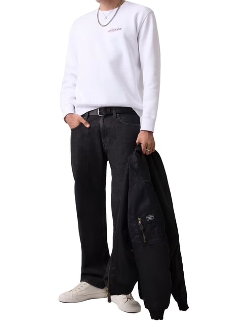 REGULAR AMERICAN Sweat-shirt &agrave; col rond blanc pur - Pulls molletonn&eacute;s