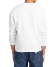 GUESS JEANS REGULAR AMERICAN Sweat-shirt &agrave; col rond blanc pur - Pulls molletonn&eacute;s - 4