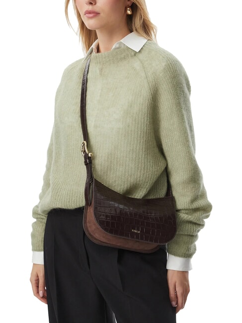 SARA sac bandouli&egrave;re tons chocolat - Sacs pour Femme