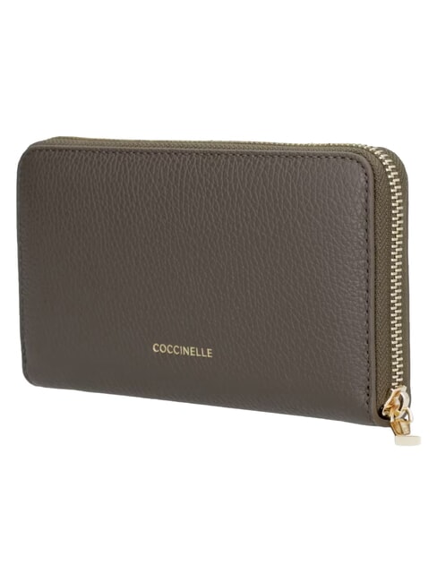 C-ME SOFTY  &Eacute;tui &agrave; cl&eacute;s/porte-monnaie en cuir boue - Portefeuilles Femme