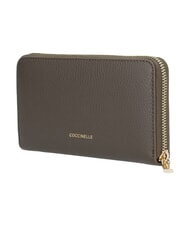 COCCINELLE C-ME SOFTY  &Eacute;tui &agrave; cl&eacute;s/porte-monnaie en cuir boue - Portefeuilles Femme - 3