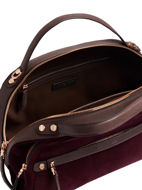 B-GALLERY Sac &agrave; main avec bandouli&egrave;re cabernet/cacao - Sacs pour Femme