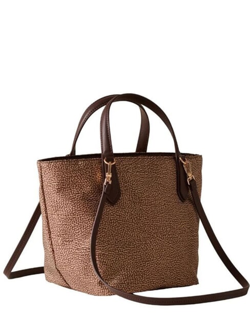 B-ESCAPE Sac &agrave; main avec bandouli&egrave;re beige/ch&acirc;taigne - Sacs pour Femme