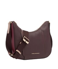 PIQUADRO CIRCLE Sac bandouli&egrave;re en cuir bordeaux/rose - Sacs pour Femme - 2