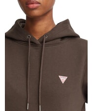 GUESS JEANS REGULAR MINI Sweatshirt &agrave; capuche caf&eacute; noir - Sweat-shirts pour femmes - 4