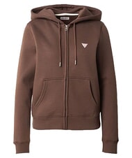 GUESS JEANS REGULAR MINI Sweat &agrave; capuche zipp&eacute; caf&eacute; noir - Sweat-shirts pour femmes - 5