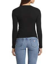 GUESS JEANS SLIM LOGO EMBOSSED T-shirt &agrave; manches longues - Pulls molletonn&eacute;s