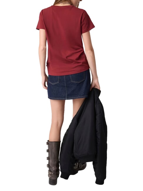 TRIANGLE T-shirt en coton rouge du vignoble - T-shirt