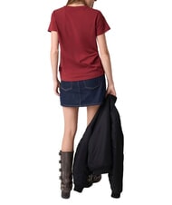 GUESS JEANS TRIANGLE T-shirt en coton rouge du vignoble - T-shirt - 2