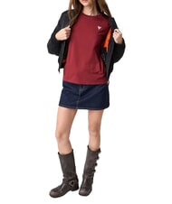 GUESS JEANS TRIANGLE T-shirt en coton rouge du vignoble - T-shirt - 3