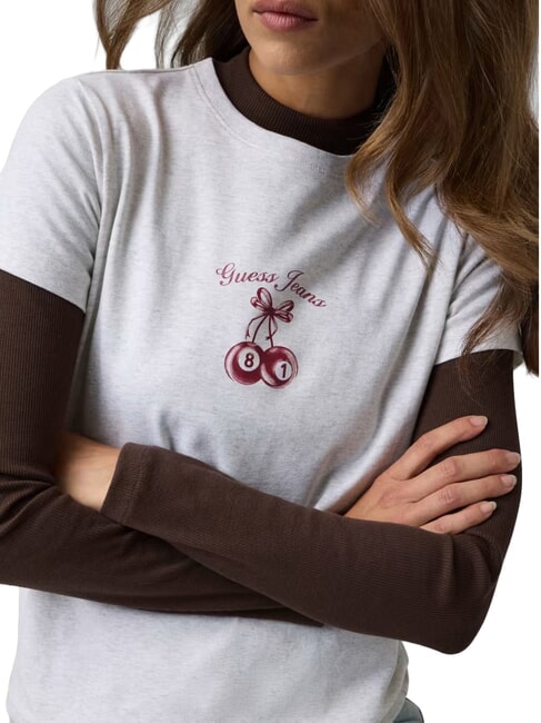 CHERRY REGULAR T-shirt &agrave; manches courtes gris bruy&egrave;re clair gj lt - T-shirt