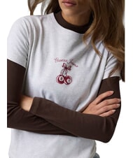 GUESS JEANS CHERRY REGULAR T-shirt &agrave; manches courtes gris bruy&egrave;re clair gj lt - T-shirt - 4