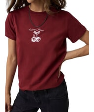 GUESS JEANS CHERRY REGULAR T-shirt &agrave; manches courtes rouge du vignoble - T-shirt - 4