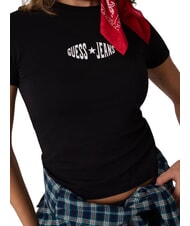 GUESS JEANS PRINT SLIM T-shirt &agrave; manches courtes ajust&eacute; jetbla - T-shirt - 4