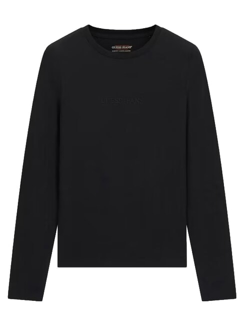 SLIM LOGO EMBOSSED T-shirt &agrave; manches longues jetbla - T-shirt