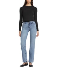 GUESS JEANS SLIM LOGO EMBOSSED T-shirt &agrave; manches longues jetbla - Pulls molletonn&eacute;s - 6