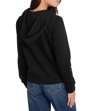 GUESS JEANS REGULAR MINI Sweat &agrave; capuche zipp&eacute; jetbla - Sweat-shirts pour femmes - 5