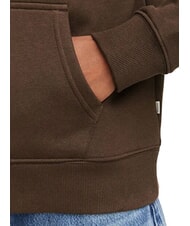 GUESS JEANS REGULAR MINI Sweat &agrave; capuche zipp&eacute; caf&eacute; noir - Sweat-shirts pour femmes - 4