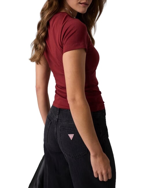 PRINT SLIM T-shirt &agrave; manches courtes ajust&eacute; rouge du vignoble - T-shirt