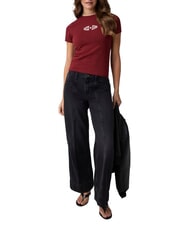 GUESS JEANS PRINT SLIM T-shirt &agrave; manches courtes ajust&eacute; rouge du vignoble - T-shirt - 3
