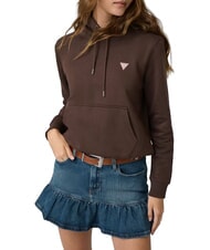 GUESS JEANS REGULAR MINI Sweatshirt &agrave; capuche caf&eacute; noir - Sweat-shirts pour femmes - 6