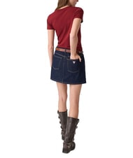 GUESS JEANS SLIM LOGO T-shirt extensible coupe slim rouge du vignoble - T-shirt - 2