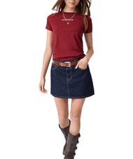 GUESS JEANS SLIM LOGO T-shirt extensible coupe slim rouge du vignoble - T-shirt - 3