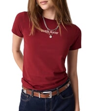 GUESS JEANS SLIM LOGO T-shirt extensible coupe slim rouge du vignoble - T-shirt - 4