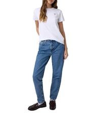 GUESS JEANS TRIANGLE T-shirt en coton blanc pur - T-shirt - 3