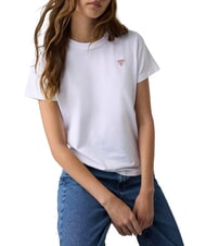 GUESS JEANS TRIANGLE T-shirt en coton blanc pur - T-shirt - 4