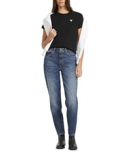 GUESS JEANS TRIANGLE T-shirt en coton jetbla - T-shirt - 6