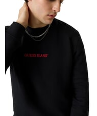 GUESS JEANS SLIM LOGO Sweat-shirt jetbla - Pulls molletonn&eacute;s - 5