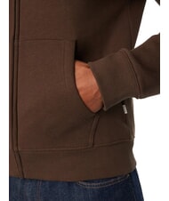 GUESS JEANS SLIM MINI Sweat &agrave; capuche zipp&eacute; caf&eacute; noir - Pulls molletonn&eacute;s - 5