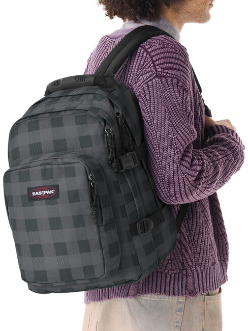 PROVIDER Sac &agrave; dos pour ordinateur 15" gris &agrave; carreaux - Sacs &agrave; dos pour l'&Eacute;cole & les Loisirs
