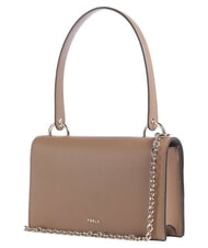 FURLA AMELIA Sac bandouli&egrave;re en cuir, avec bandouli&egrave;re caramel au beurre - Sacs pour Femme - 3