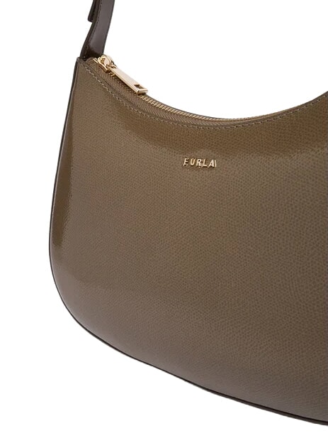 MARGOT Sac bandouli&egrave;re en cuir verni gris boueux - Sacs pour Femme