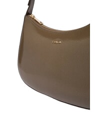 FURLA MARGOT Sac bandouli&egrave;re en cuir verni gris boueux - Sacs pour Femme - 5