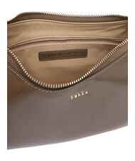 FURLA MARGOT Sac bandouli&egrave;re en cuir verni gris boueux - Sacs pour Femme - 6