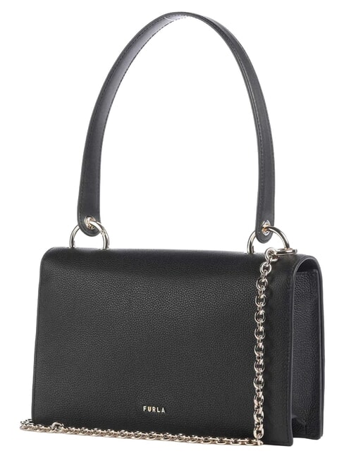 AMELIA Sac bandouli&egrave;re en cuir, avec bandouli&egrave;re Noir - Sacs pour Femme