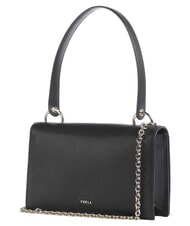 FURLA AMELIA Sac bandouli&egrave;re en cuir, avec bandouli&egrave;re Noir - Sacs pour Femme - 3