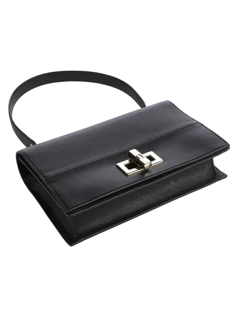 AMELIA Sac bandouli&egrave;re en cuir, avec bandouli&egrave;re Noir - Sacs pour Femme