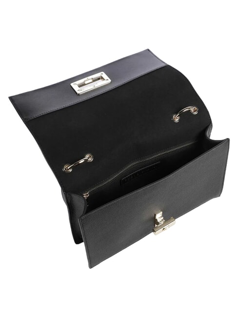 AMELIA Sac bandouli&egrave;re en cuir, avec bandouli&egrave;re Noir - Sacs pour Femme