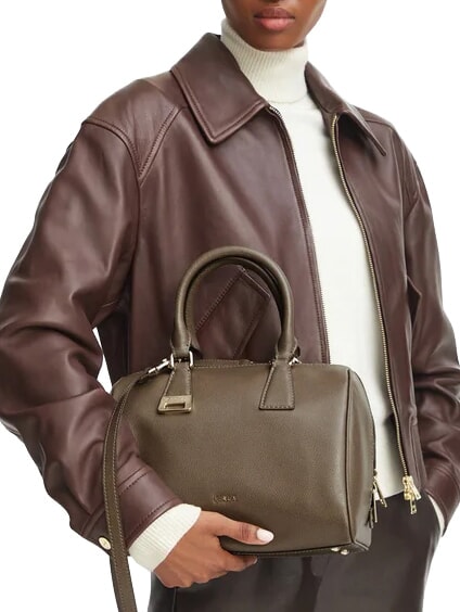 OLIVIA Sac &agrave; main avec bandouli&egrave;re gris boueux - Sacs pour Femme