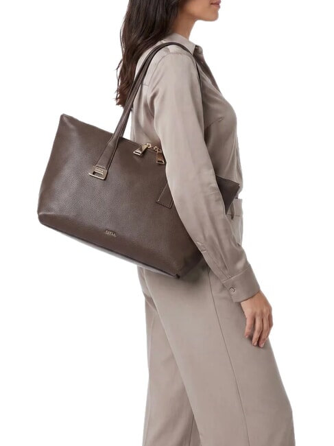 OLIVIA Sac cabas en cuir exprim&eacute; - Sacs pour Femme